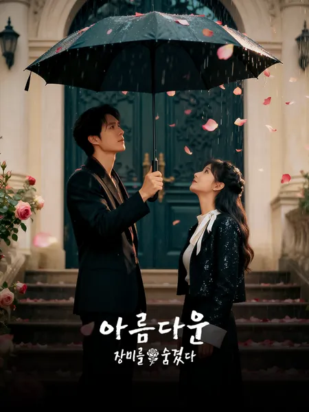아름다운 장미를 숨겼다
