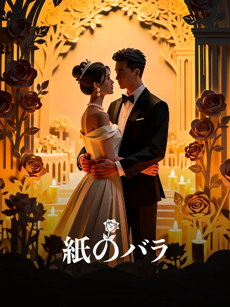 紙のバラ